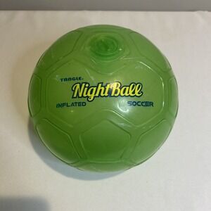 Light Up Soccer Ball Tangle Led Nightball (Green) New Batteries